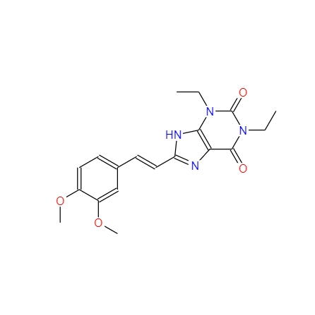 8-[(1E)-2-(3,4-二甲氧基苯基)乙烯基]-1,3-二乙基-3,9-二氢-1H-嘌呤-2,6-二酮 155270-98-7