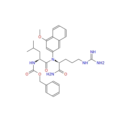 苄基 ((S)-1-(((S)-5-胍基-1-((4-甲氧基萘-2-基)氨基)-1-氧代戊烷-2-基)氨基)-4-甲基-1-氧戊烷-2-基)氨基甲酸酯 361544-52-7