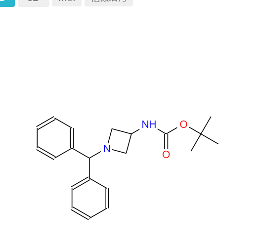 1-二苯甲基氮杂环丁烷-3-氨基甲酸叔丁酯 91189-18-3