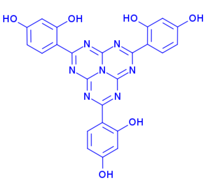 2,5,8-tris(2,4-dihydroxyphenyl)-1,3,4,6,7,9,9b-heptaazaphenalene