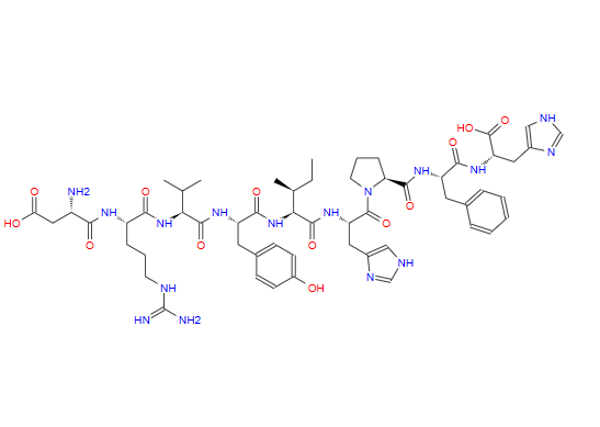 34273-12-6;血管紧张素I	;H-ASP-ARG-VAL-TYR-ILE-HIS-PRO-PHE-HIS-OH