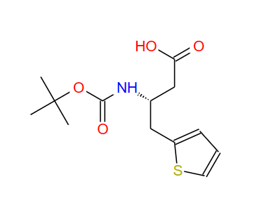 190190-47-7;N-叔丁氧羰基-(S)-3-氨基-4-(2-噻吩基)丁酸;BOC-(S)-3-AMINO-4-(2-THIENYL)-BUTYRIC ACID