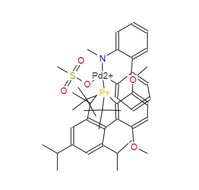 1980785-05-4；(2-二叔丁基膦-2',4',6'-三异丙基-3,6-二甲氧基-1,1'-联苯)(2'-甲基氨基-1,1'-联苯-2-基)甲磺酸钯(II)