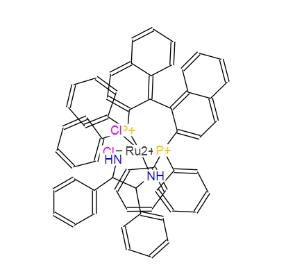 329735-87-7；二氯[(S)-(-)-2,2'-双(二苯基膦)-1,1'-联萘][(1R,2R)-(+)-1,2-二苯基乙烯二胺]钌(II)
