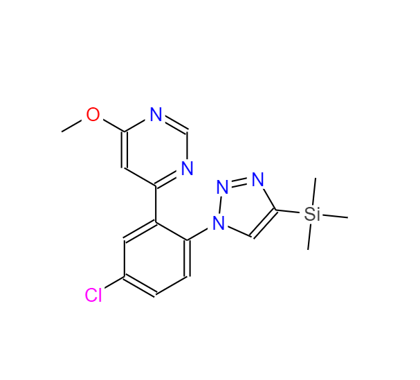 Pyrimidine, 4-[5-chloro-2-[4-(trimethylsilyl)-1H-1,2,3-triazol-1-yl]phenyl]-6-methoxy-