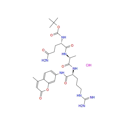 Boc-Gln-Ala-Arg-AMC · HCl 201849-55-0
