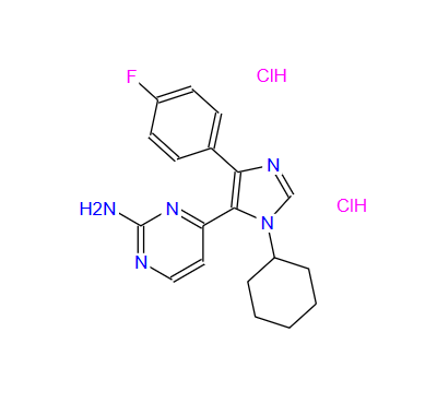950912-80-8;4-[1-环己基-4-(4-氟苯基)-1H-咪唑-5-基]-2-嘧啶胺盐酸盐;