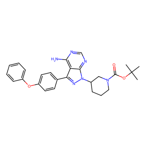 aladdin 阿拉丁 R586165 (R)-3-(4-氨基-3-(4-苯氧基苯基)-1H-吡唑并[3,4-d]嘧啶-1-基)哌啶-1-甲酸叔丁酯 1022150-11-3 97%