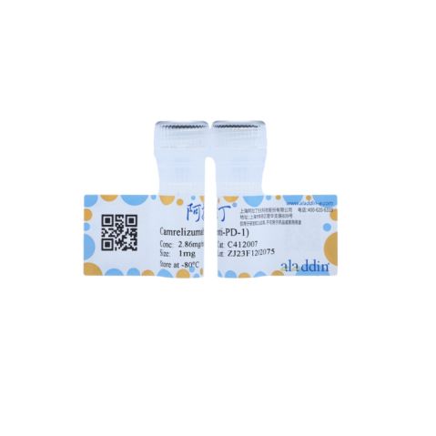 aladdin 阿拉丁 C412007 Camrelizumab (anti-PD-1) 1798286-48-2 Purity>95% (SDS-PAGE&SEC); Endotoxin Level<1.0EU/mg; Human IgG4SP; CHO; ELISA, FACS, Functional assay, Animal Model; Unconjugated