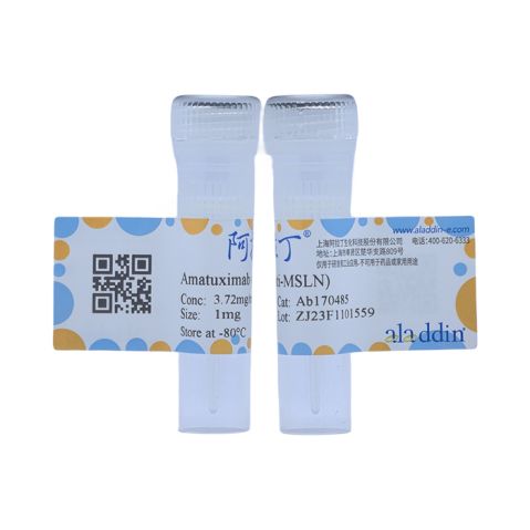aladdin 阿拉丁 Ab170485 Amatuximab (anti-MSLN) 931402-35-6 Purity>95% (SDS-PAGE&SEC); Endotoxin Level<1.0EU/mg; Human IgG1; CHO; ELISA, FACS, Functional assay, Animal Model; Unconjugated