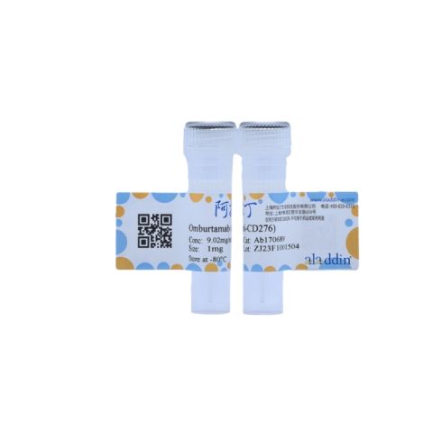 aladdin 阿拉丁 Ab170689 Omburtamab (anti-CD276) 1895083-75-6 Purity>95% (SDS-PAGE&SEC); Endotoxin Level<1.0EU/mg; Human IgG1; CHO; ELISA, FACS, Functional assay, Animal Model; Unconjugated