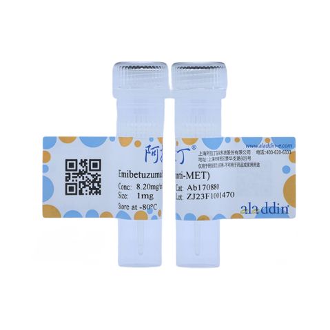aladdin 阿拉丁 Ab170880 Emibetuzumab (anti-MET) 1365287-97-3 Purity>95% (SDS-PAGE&SEC); Endotoxin Level<1.0EU/mg; Human IgG4SP; CHO; ELISA, FACS, Functional assay, Animal Model; Unconjugated