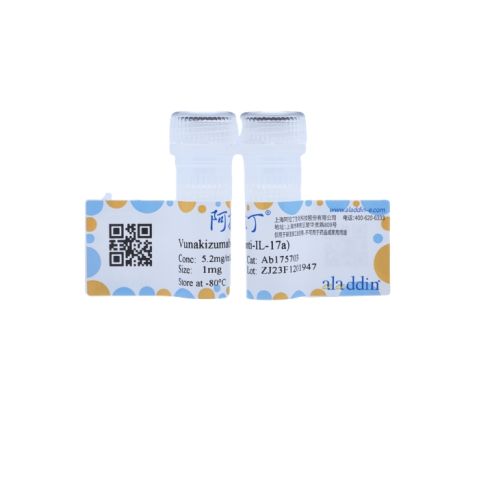 aladdin 阿拉丁 Ab175703 Vunakizumab (anti-IL-17a) 1792181-33-9 Purity>95% (SDS-PAGE&SEC); Endotoxin Level<1.0EU/mg; Human IgG1; CHO; ELISA, FACS, Functional assay, Animal Model; Unconjugated