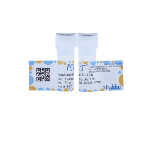 aladdin 阿拉丁 Ab175703 Vunakizumab (anti-IL-17a) 1792181-33-9 Purity>95% (SDS-PAGE&SEC); Endotoxin Level<1.0EU/mg; Human IgG1; CHO; ELISA, FACS, Functional assay, Animal Model; Unconjugated