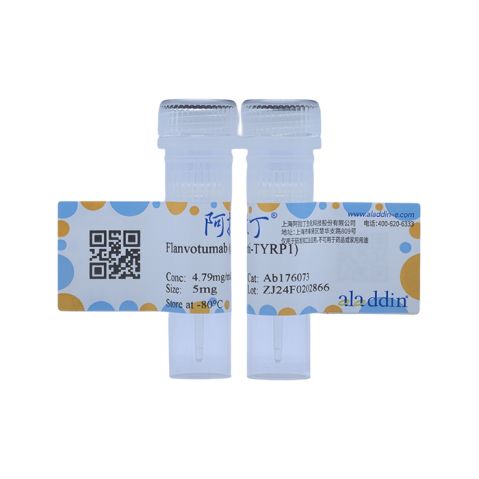 aladdin 阿拉丁 Ab176073 Flanvotumab (anti-TYRP1) 1188277-05-5 Purity>95% (SDS-PAGE&SEC); Endotoxin Level<1.0EU/mg; Human IgG1; CHO; ELISA, FACS, Functional assay, Animal Model; Unconjugated