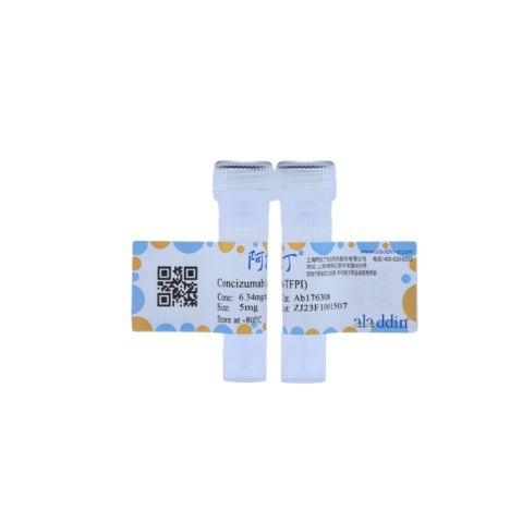 aladdin 阿拉丁 Ab176308 Concizumab (anti-TFPI) 1312299-39-0 Purity>95% (SDS-PAGE&SEC); Endotoxin Level<1.0EU/mg; Human IgG4SP; CHO; ELISA, FACS, Functional assay, Animal Model; Unconjugated