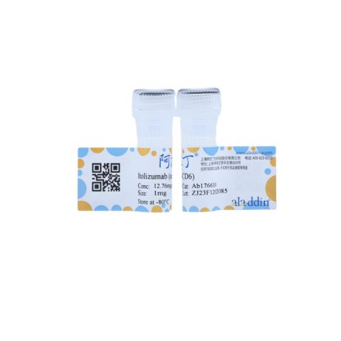 aladdin 阿拉丁 Ab176610 Itolizumab (anti-CD6) 1116433-11-4 Purity>95% (SDS-PAGE&SEC); Endotoxin Level<1.0EU/mg; Human IgG1; CHO; ELISA, FACS, Functional assay, Animal Model; Unconjugated
