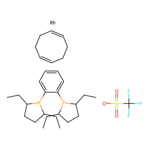 aladdin 阿拉丁 B359397 1,2-双[(2S,5S)-2,5-二乙基膦烷基]苯(1,5-环辛二烯)三氟甲磺酸铑(I) 142184-30-3 98%