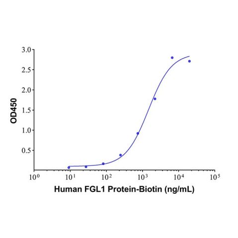 aladdin 阿拉丁 rp146027 Recombinant Human FGL1 Protein Animal Free, >95% (SDS-PAGE), Active, HEK293, C-Fc tag, 23-312 aa