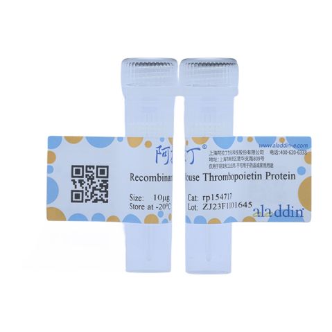 aladdin 阿拉丁 rp154717 Recombinant Mouse Thrombopoietin Protein Animal Free, >90% (SDS-PAGE), Active, HEK293, N-His tag, 22-356 aa