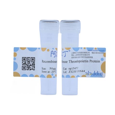 aladdin 阿拉丁 rp154717 Recombinant Mouse Thrombopoietin Protein Animal Free, >90% (SDS-PAGE), Active, HEK293, N-His tag, 22-356 aa