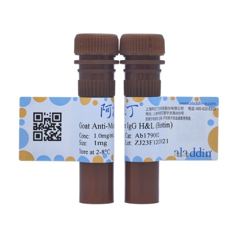 aladdin 阿拉丁 Ab179002 Goat Anti-Mouse IgG H&L (Biotin) Secondary Antibody; Goat Anti-Mouse IgG H&L (Biotin); WB, ELISA, IF, Flow