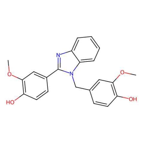aladdin 阿拉丁 H426377 4-[1-(4-Hydroxy-3-methoxybenzyl)-1H-benzimidazol-2-yl]-2-methoxyphenol 85573-18-8 10mM in DMSO