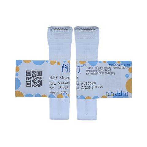 aladdin 阿拉丁 Ab176388 PLGF Mouse mAb mAb(5D9-3); Mouse anti Human PLGF Antibody; Capture or Detection Antibody, ELISA, CLIA, LF, GICA, FIA; Unconjugated