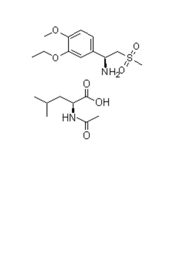 (S)-1-(3-乙氧基-4-甲氧基苯基)-2-(甲基磺酰基)乙胺 N-乙酰基-L-亮氨酸盐
