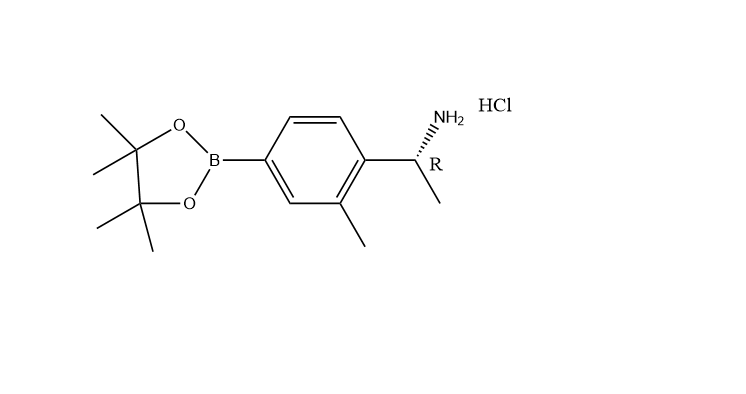 (R)-1-(2-甲基-4-(4,4,5,5-四甲基-1,3,22-二氧硼杂环戊烷-2-基)苯基)乙-1-胺盐酸盐