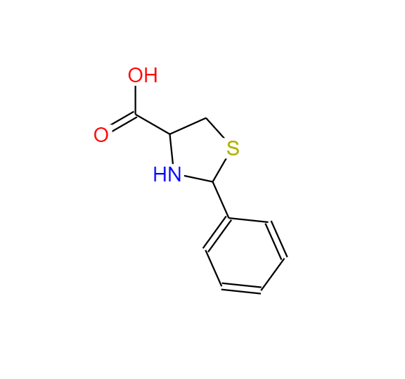2-苯基噻唑烷-4-羧酸 42607-21-6