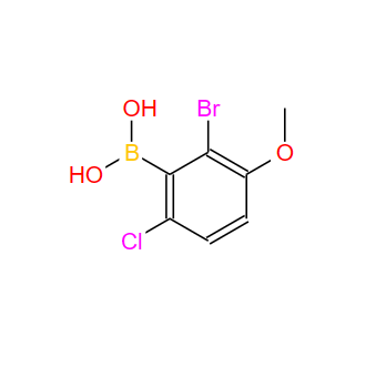 957062-90-7；2-溴-6-氯-3-甲氧基苯硼酸；2-Bromo-6-chloro-3-methoxyphenylboronic acid