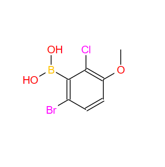 957062-55-4；6-溴-2-氯-3-甲氧基苯硼酸；6-Bromo-2-chloro-3-methoxyphenylboronic acid