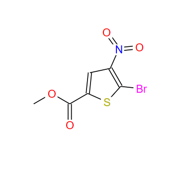 38239-32-6；5-溴-4-硝基噻吩-2-甲酸甲酯；5-Bromo-4-nitrothiophene-2-carboxylic acid methyl ester