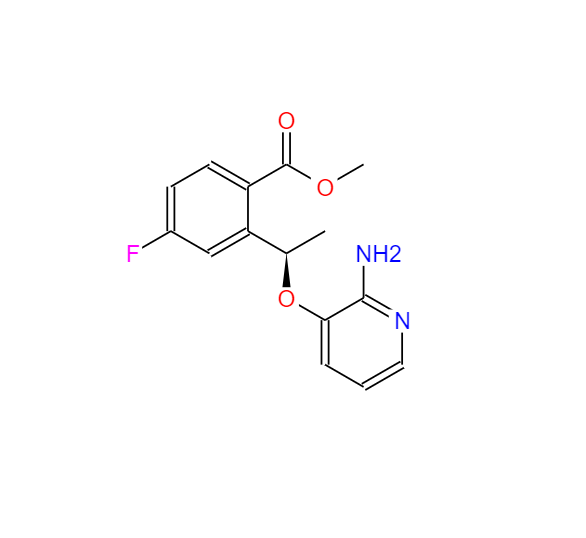 (R)-2-(1-((2-氨基吡啶-3-基)氧基)乙基)-4-氟苯甲酸甲酯 1454847-99-4