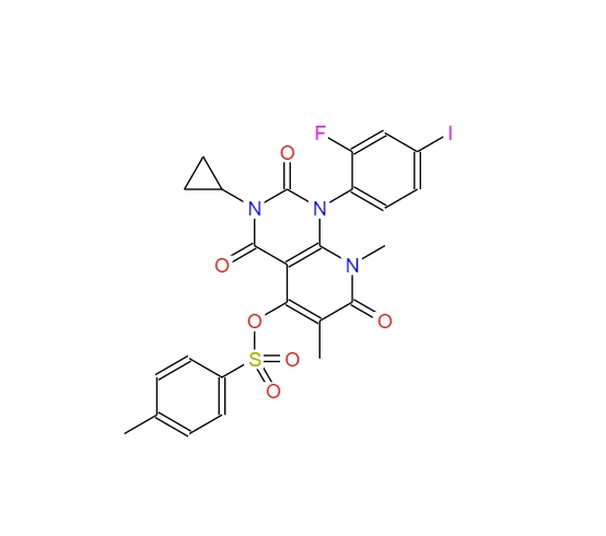 3-环丙基-1-(2-氟-4-碘苯基)-6,8-二甲基-2,4,7-三氧代1,2,3,4,7,8六氢 871700-32-2