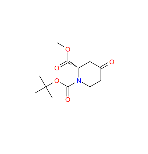 756486-14-3；(2S)-4-氧代哌啶-1,2-二羧酸 1-叔丁酯 2-甲酯；(S)-1-tert-butyl 2-methyl 4-oxopiperidine-1,2-dicarboxylate