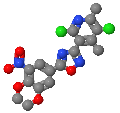 Pyridine, 2,5-dichloro-3-[5-(3,4-dimethoxy-5-nitrophenyl)-1,2,4-oxadiazol-3-yl]-4,6-dimethyl- 2356241-50-2