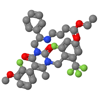 (R)-4-((2-(5-(2-氟-3-甲氧苯基)-3-(2-氟-6-(三氟甲基)苯甲基)-4-甲基-2,6-二氧代-2,3-二氢嘧啶-1(6H) –基)-1-苯乙基)氨基)正丁酸乙酯 832720-84-0