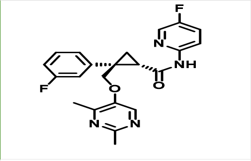 （1S，2S）-2-（（（2,4-二甲基嘧啶-5-基）氧基）甲基）-2-（3-氟苯基）-N-（5-氟吡啶-2-基）环丙烷-1-甲酰胺