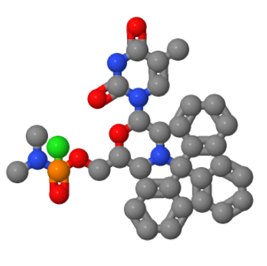 N,N-二甲基氯亚膦酰胺 [(2S,6R)-6-(3,4-二氢-5-甲基-2,4-二氧代-1(2H)-嘧啶基)-4-(三苯基甲基)-2-吗啉基]甲基酯 956139-30-3