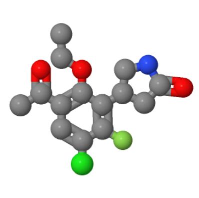 2-Pyrrolidinone, 4-(3-acetyl-5-chloro-2-ethoxy-6-fluorophenyl)-, (4R)- 1426701-03-2
