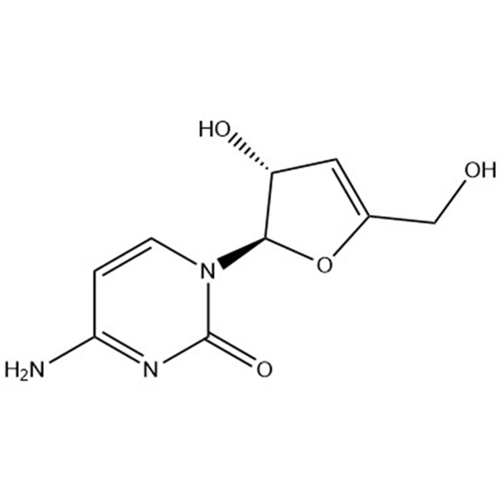 4-氨基-1-[(2R,3R)-3-羟基-5-(羟甲基)-2,3-二氢-2-呋喃基]嘧啶-2(1H)-酮；386264-46-6