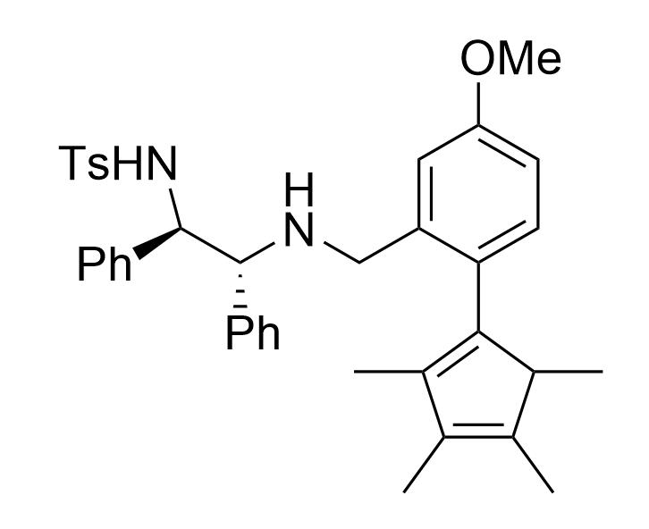 Benzenesulfonamide, N-[(1R,2R)-2-[[[5-methoxy-2-(2,3,4,5-tetramethyl-1,3-cyclopentadien-1-yl)phenyl]methyl]amino]-1,2-diphenylethyl]-4-methyl- 1657037-29-0