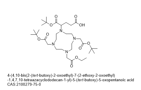 4-(4,10-bis(2-(tert-butoxy)-2-oxoethyl)-7-(2-ethoxy-2-oxoethyl) -1,4,7,10-tetraazacyclododecan-1-yl)-5-(tert-butoxy)-5-oxopentanoic acid