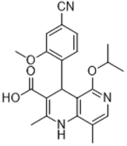 非奈利酮杂质12;4-(4-氰基-2-甲氧基苯基)-5-异丙氧基-2,8-二甲基-1,4-二氢-1,6-萘啶-3-甲酸