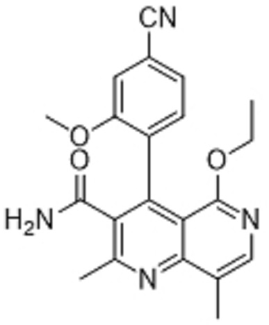 非奈利酮杂质4;4-(4-氰基-2-甲氧基苯基)-5-乙氧基-2,8-二甲基-1,6-萘啶-3-甲酰胺