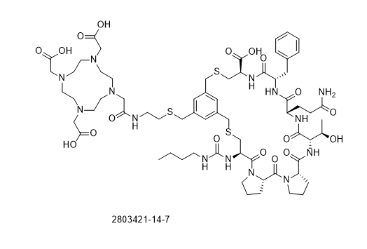 nBu-CAyl-[Cys(tMeBn(DOTA-AET))-Pro-Pro-Thr-Gln-Phe-Cys]-OH