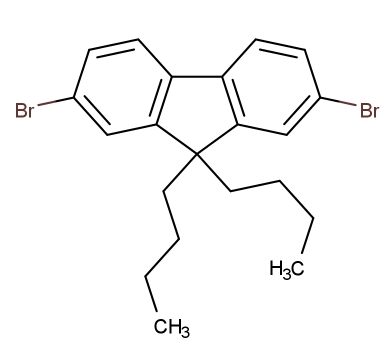 2,7-二溴-9,9-二丁基-9H-芴；188200-91-1；2,7-Dibromo-9,9-dibutylfluorene