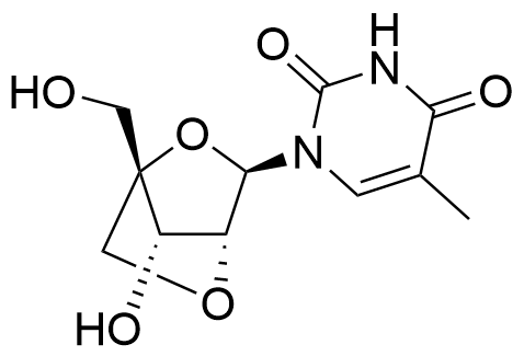 1-((1S,3R,4R,7S)-7-羟基-1-(羟甲基)-2,5-二氧杂双环[2.2.1]庚烷-3-基)-5-甲基嘧啶-2,4(1H,3H)-二酮 206055-67-6